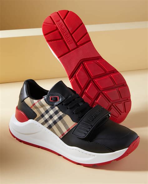 burberry ramsey leather sneakers|burberry ramsey m vintage check.